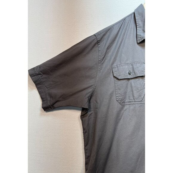 Wrangler Men’s Button Up Shirt Comfort Flex Size 2XT Gray Short Sleeve Pockets - Picture 6 of 11